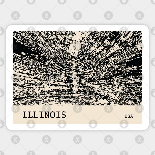 Illinois USA Sticker by Lakeric